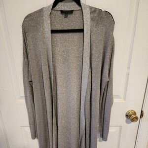 🍁2 for $15🍁 GUC Ann Taylor Long Cardigan Duster Grey Sparkle XXL